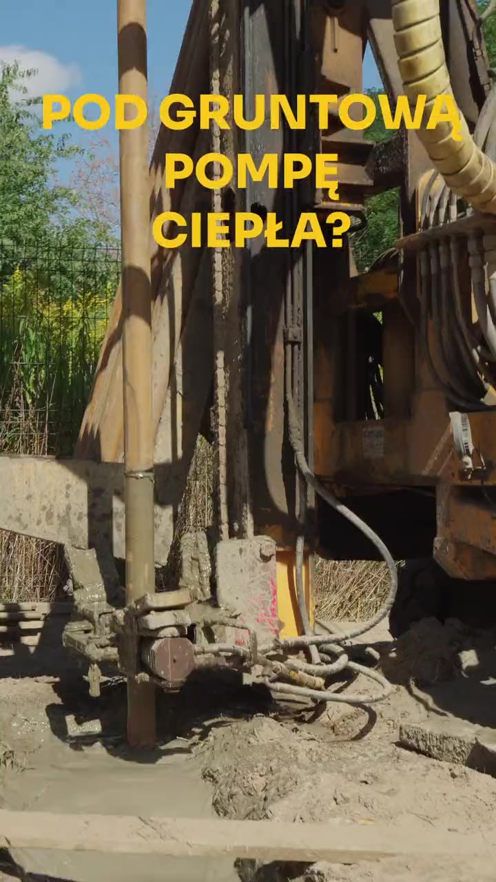Kadr z filmu poradnikowego o odwiertach pod pompę ciepła